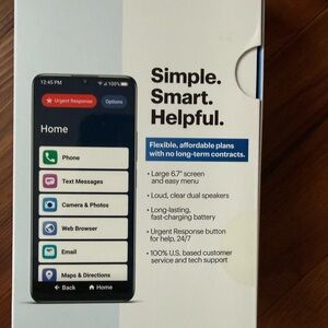 Jitterbug 4 Smartphone - Black - simple smart phone for older folks